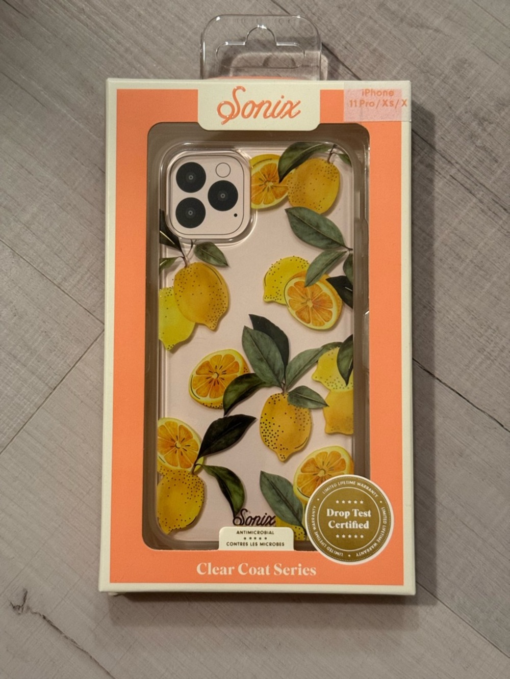 Sonix Clear Coat iPhone Case Yellow Lemon Print